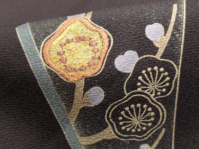 平和屋着物■訪問着　刺繍　地紙松竹梅　金銀彩　やまと誂製　正絹　逸品　DABF9180qa