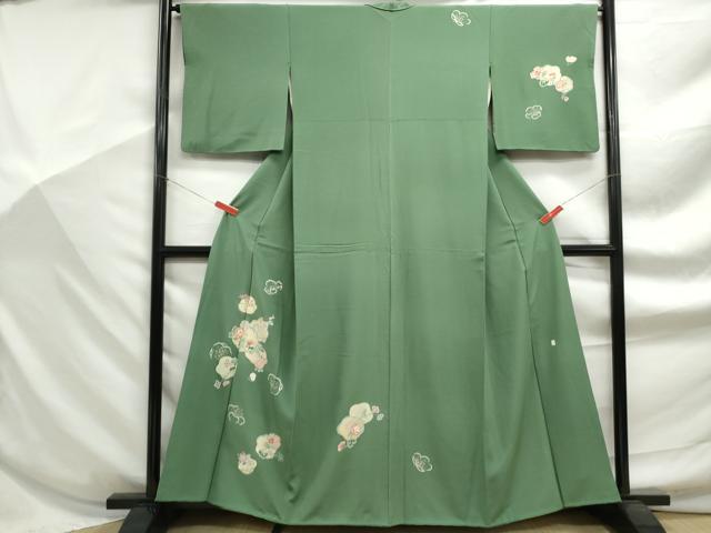 平和屋着物■訪問着　舞花文　金彩　正絹　逸品　DABF9183qa