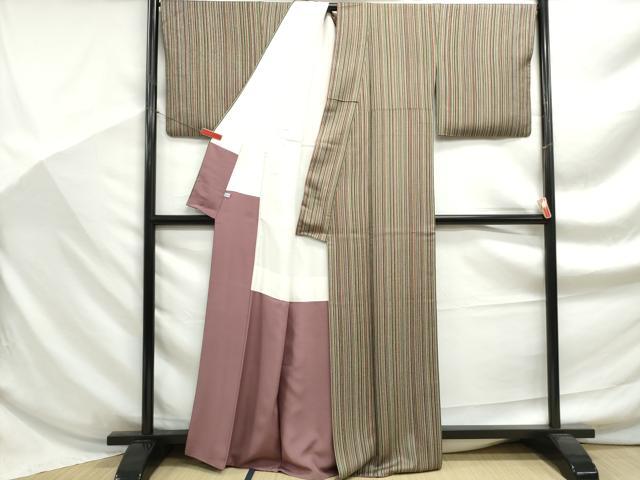 平和屋着物■上質な小紋　間道　ほていや扱い　正絹　逸品　DABF9185qa