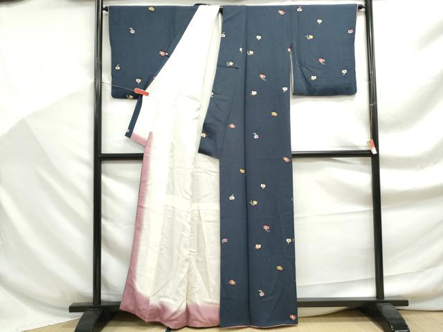 平和屋着物■上質な小紋　絵馬づくし　正絹　逸品　DABF9189qa