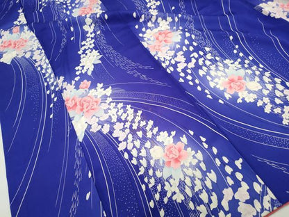 平和屋着物■上質な小紋 草花文 暈し染め 正絹 逸品 DABF9191qa
