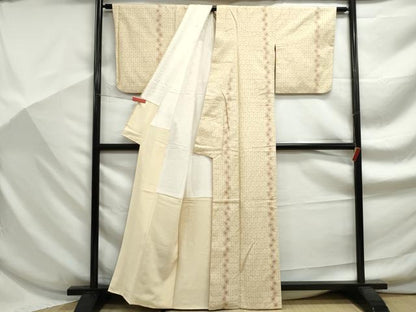 平和屋着物■上質な紬 亀甲文 正絹 逸品 DABF9196qa