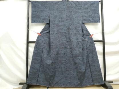 平和屋着物■上質な紬　霞草花文　正絹　逸品　DABF9197qa