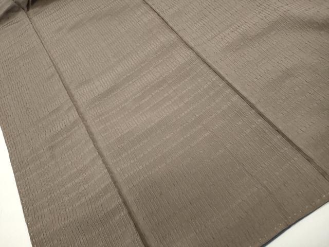 平和屋着物■上質な色無地　格子地紋　生壁色　正絹　逸品　DABF9203qa