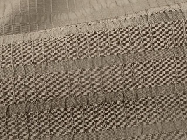 平和屋着物■上質な色無地　格子地紋　生壁色　正絹　逸品　DABF9203qa
