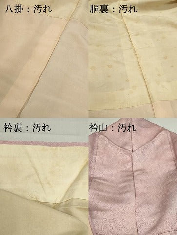 平和屋着物■上質な小紋　花尽くし　暈し染め　金糸　正絹　逸品　DABF9204qa