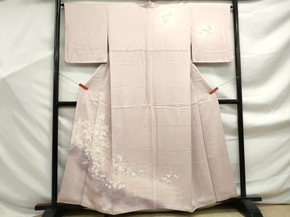 平和屋着物■訪問着　流水枝花文　暈し染め　正絹　逸品　DABF9207qa