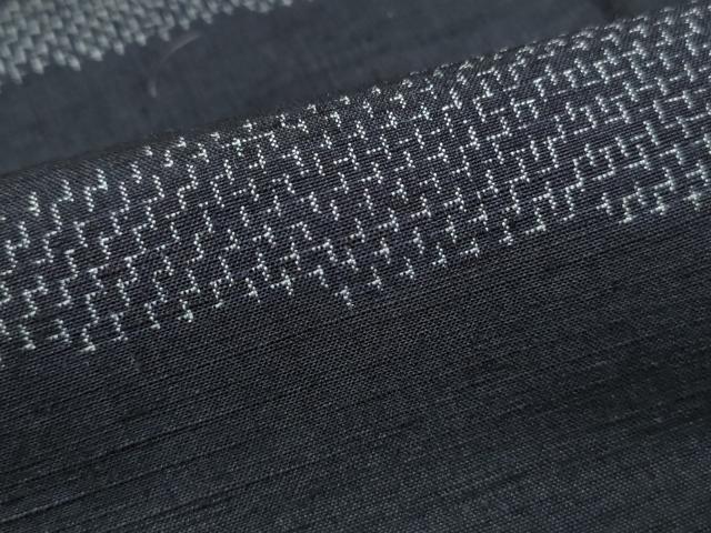 平和屋着物■上質な紬　よろけ縞　正絹　逸品　DABF9212qa