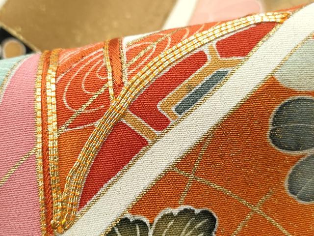 平和屋着物■豪華黒留袖　駒刺繍　枝松冊子花文　暈し染め　金彩　正絹　逸品　DABF9213qa