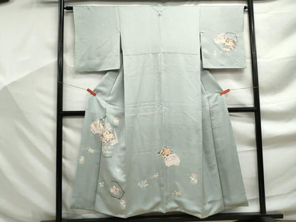 平和屋着物■訪問着　切嵌更紗花文　金彩　正絹　逸品　DABF9214qa