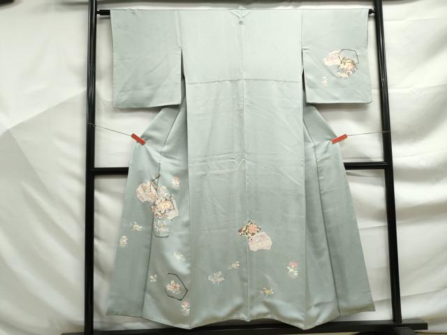 平和屋着物■訪問着　切嵌更紗花文　金彩　正絹　逸品　DABF9214qa