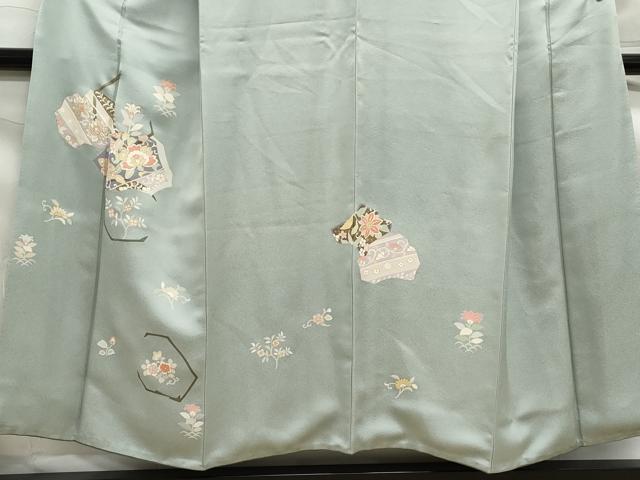 平和屋着物■訪問着　切嵌更紗花文　金彩　正絹　逸品　DABF9214qa