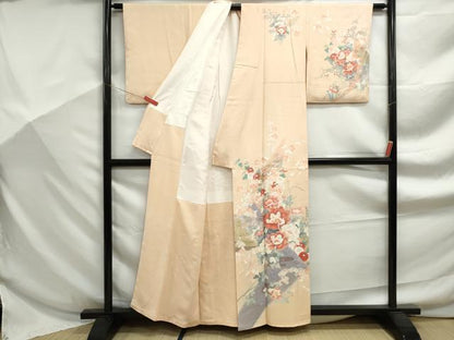 平和屋着物■訪問着　流水枝花　暈し染め　金銀彩　正絹　逸品　DABF9216qa