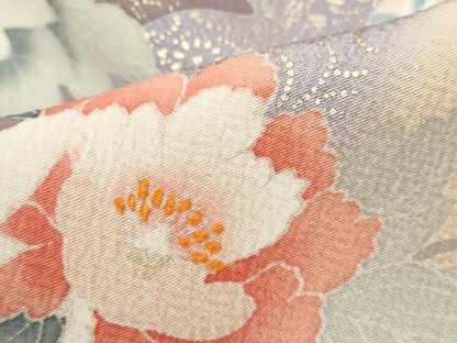 平和屋着物■訪問着　流水枝花　暈し染め　金銀彩　正絹　逸品　DABF9216qa
