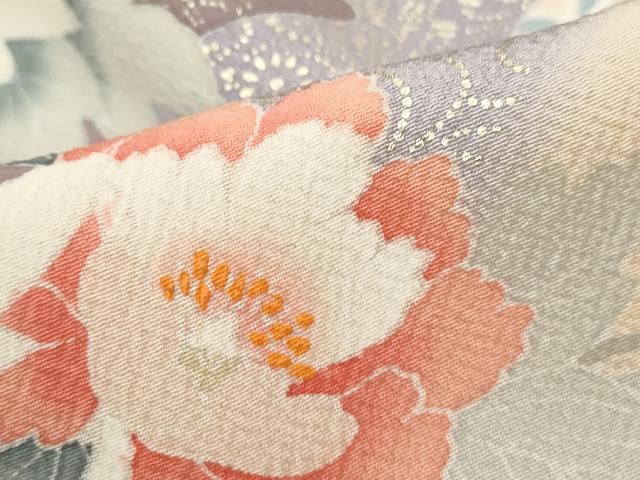 平和屋着物■訪問着　流水枝花　暈し染め　金銀彩　正絹　逸品　DABF9216qa