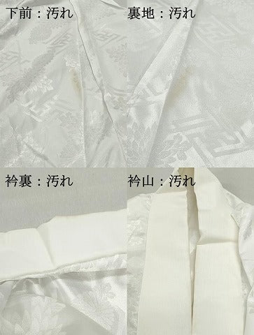平和屋着物■長襦袢　無双仕立て　菊尽くし地紋　洗える着物　DABF9234qa