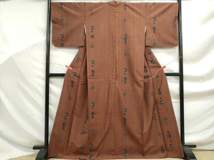 平和屋着物■上質な紬　瓢箪　大津天翔　健勝苑扱い　反端付き　正絹　逸品　DABF9240qa