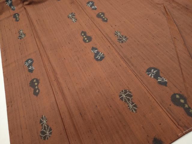 平和屋着物■上質な紬　瓢箪　大津天翔　健勝苑扱い　反端付き　正絹　逸品　DABF9240qa