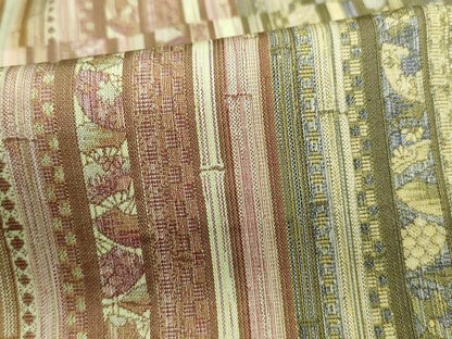 平和屋着物■上質なお召　花間道　反端付き　正絹　逸品　DABF9241qa