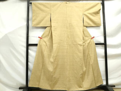 平和屋着物■上質な紬　横段文　正絹　逸品　DABF9254qa