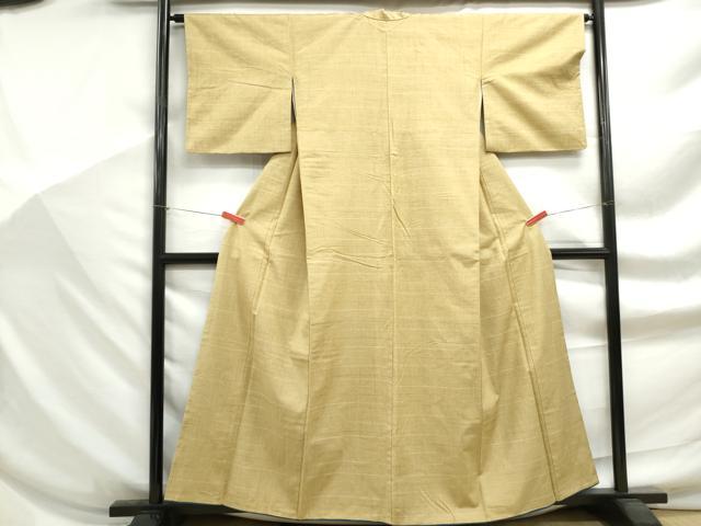 平和屋着物■上質な紬　横段文　正絹　逸品　DABF9254qa
