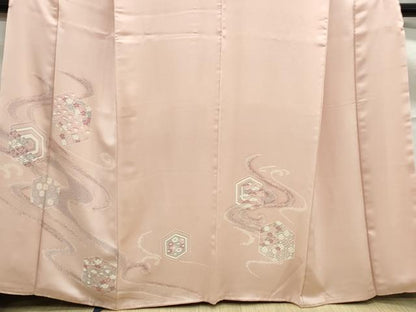 平和屋着物■訪問着　流水亀甲花文　暈し染め　正絹　逸品　DABF9256qa
