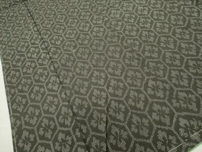 平和屋着物■上質な紬　亀甲花文　正絹　逸品　DABF9257qa