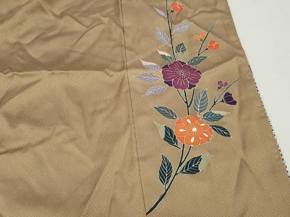 平和屋着物■訪問着　流水花文　金彩　正絹　逸品　DABF9265qa