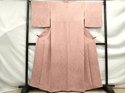 平和屋着物■上質な色無地　芝草地紋　虹色　正絹　逸品　DABF9269qa