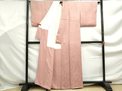 平和屋着物■上質な色無地　芝草地紋　虹色　正絹　逸品　DABF9269qa