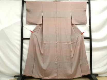 平和屋着物■上質な小紋　横段文　正絹　逸品　DABF9293qa