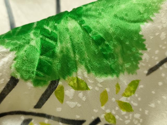 平和屋着物■上質な小紋　絞り　枝花文　金彩　正絹　逸品　DABF9294qa