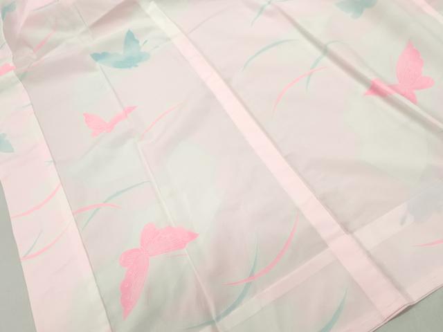 平和屋着物■長襦袢　無双仕立て　舞蝶文　暈し染め　洗える着物　DABF9305qa
