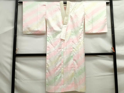 平和屋着物■長襦袢　無双仕立て　網目地紋　暈し染め　洗える着物　DABF9306qa