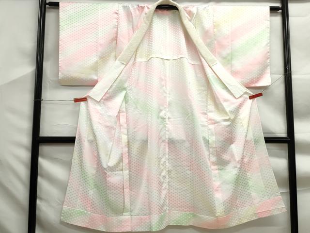 平和屋着物■長襦袢　無双仕立て　網目地紋　暈し染め　洗える着物　DABF9306qa