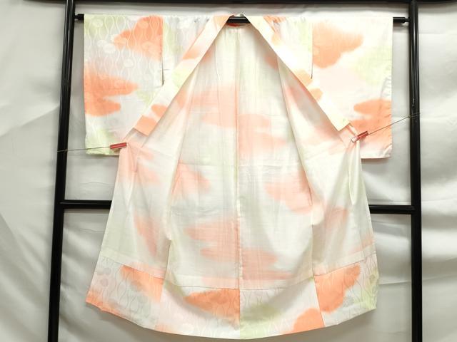 平和屋着物■長襦袢　袷　立涌花地紋　暈し染め　洗える着物　DABF9307qa