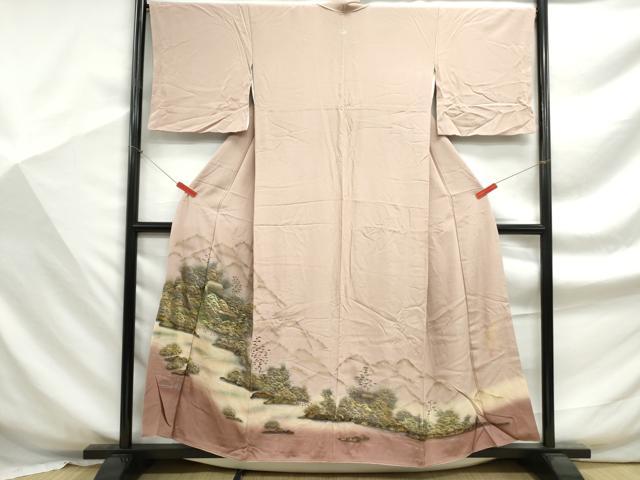 平和屋着物■豪華色留袖　作家物　重ね山風景文　暈し染め　金彩　正絹　逸品　DABF9313qa