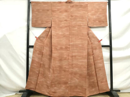 平和屋着物■上質な小紋　作家物　霞文　暈し染め　鬼しぼ縮緬　正絹　逸品　DABF9314qa