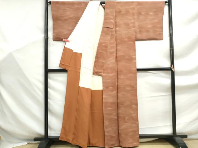 平和屋着物■上質な小紋　作家物　霞文　暈し染め　鬼しぼ縮緬　正絹　逸品　DABF9314qa