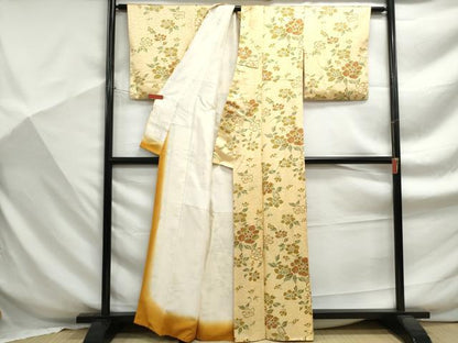 平和屋着物■上質な小紋　舞花文　正絹　逸品　DABF9317qa