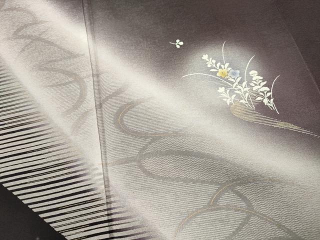 平和屋着物■訪問着　草花文　暈し染め　正絹　逸品　DABF9318qa