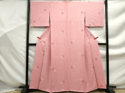 平和屋着物■上質な小紋　抽象花文　正絹　逸品　DABF9320qa
