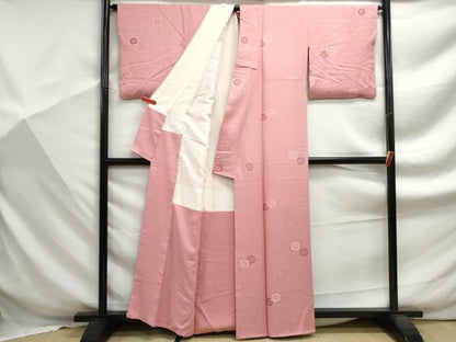 平和屋着物■上質な小紋　抽象花文　正絹　逸品　DABF9320qa