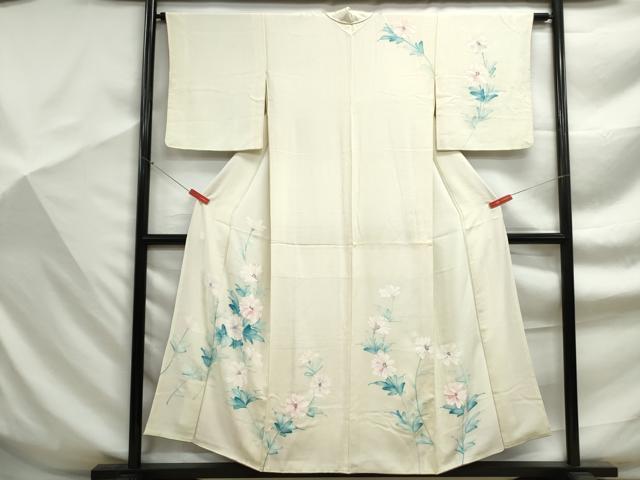 平和屋着物■訪問着　手描き　枝花文　正絹　逸品　DABF9324qa