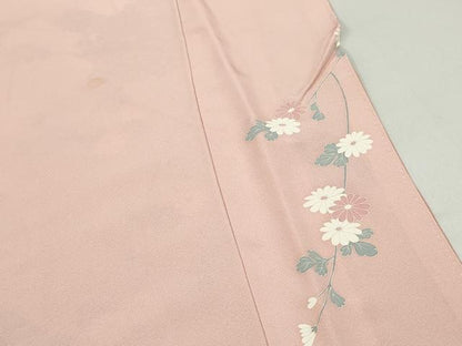 平和屋着物■訪問着　駒刺繍　雪輪花文　暈し染め　金彩　正絹　逸品　DABF9337qa