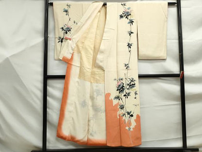 平和屋着物■訪問着　枝花文　金彩　正絹　逸品　DABF9345qa