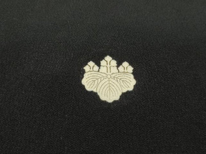 平和屋着物■豪華黒留袖　刺繍　エ霞桐文　金銀糸　金彩　正絹　逸品　DABF9346qa