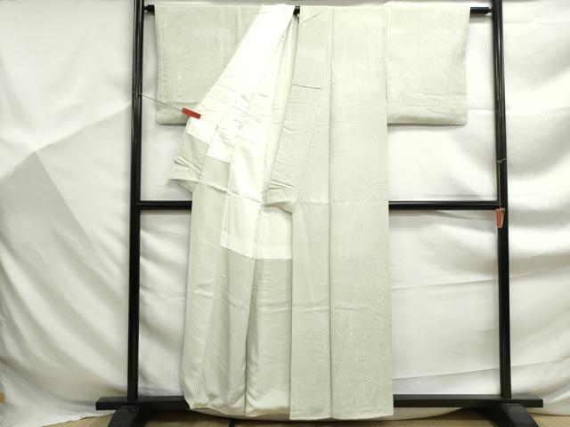平和屋着物■上質な色無地　樹林地紋　若芽色　正絹　逸品　DABF9356qa
