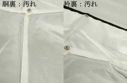 平和屋着物■上質な紬　間道　正絹　逸品　DABF9360qa