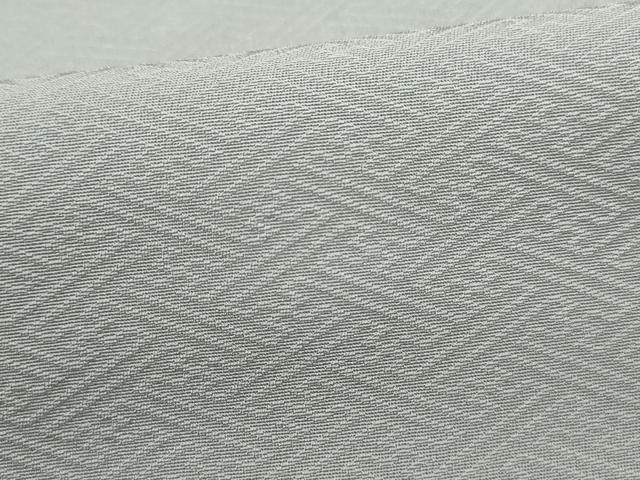 平和屋着物■上質な色無地　紗綾形地紋　月白色　正絹　逸品　DABF9366qa